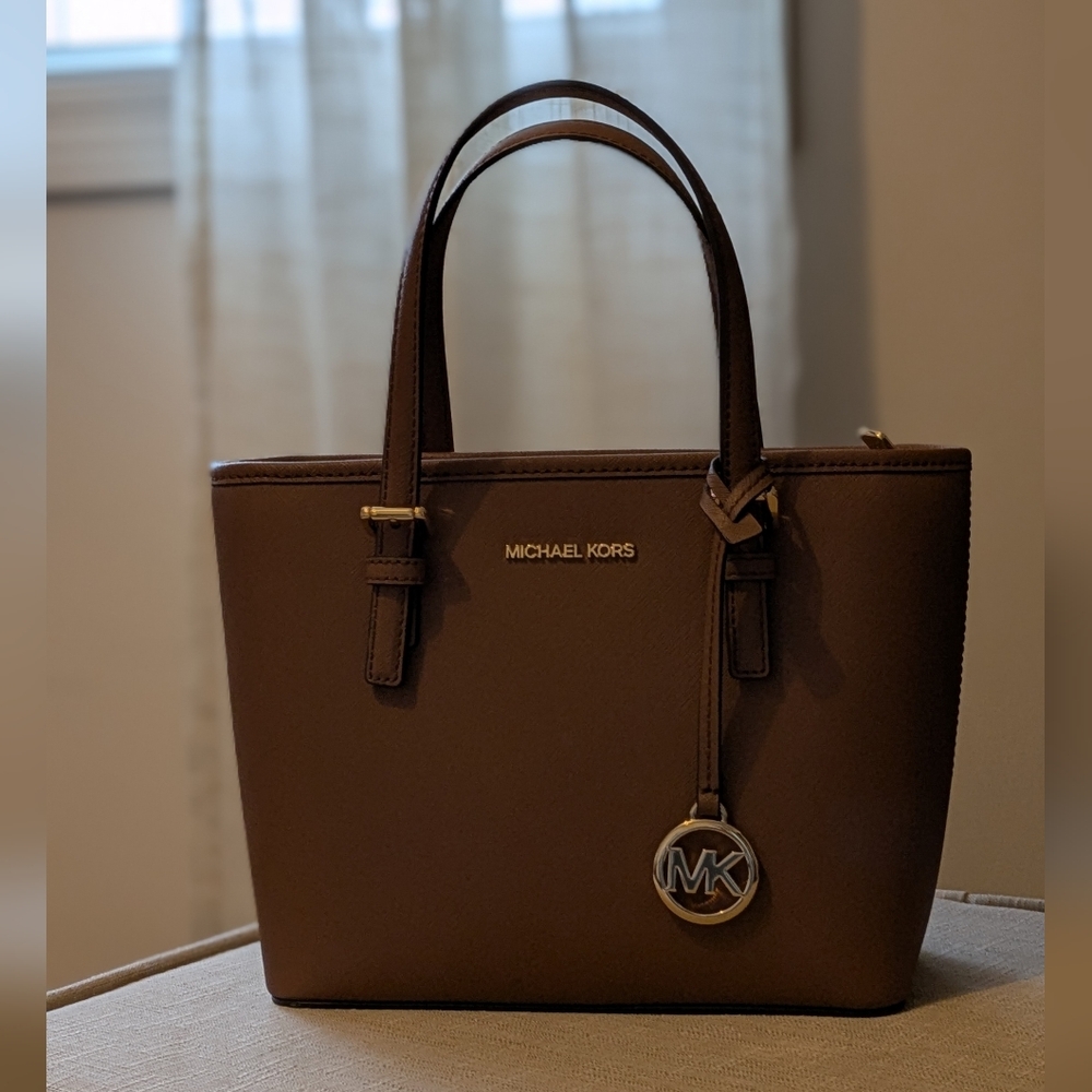 Michael Kors Brown Leather Tote Bag